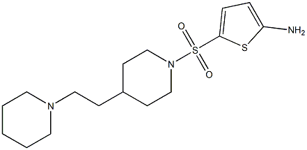 5-(4-(2-(piperidin-1-yl)ethyl)piperidin-1-ylsulfonyl)thiophen-2-amine Struktur