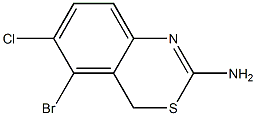 5-bromo-6-chloro-4H-benzo[d][1,3]thiazin-2-amine Struktur