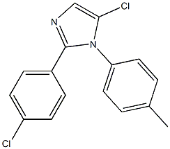 5-chloro-2-(4-chlorophenyl)-1-p-tolyl-1H-imidazole Struktur