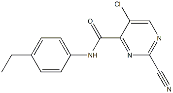 5-chloro-2-cyano-N-(4-ethylphenyl)pyrimidine-4-carboxamide Struktur