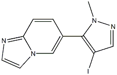 6-(4-iodo-1-methyl-1H-pyrazol-5-yl)imidazo[1,2-a]pyridine Struktur