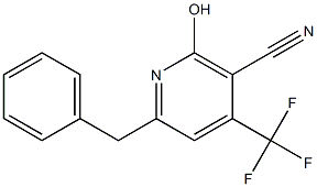 6-benzyl-2-hydroxy-4-(trifluoromethyl)nicotinonitrile Struktur