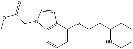 methyl 2-(4-(2-(piperidin-2-yl)ethoxy)-1H-indol-1-yl)acetate Struktur