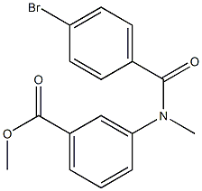 methyl 3-(4-bromo-N-methylbenzamido)benzoate Struktur