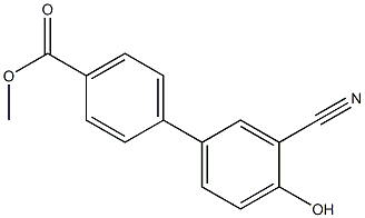 methyl 3'-cyano-4'-hydroxybiphenyl-4-carboxylate Struktur