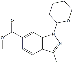 methyl 3-iodo-1-(tetrahydro-2H-pyran-2-yl)-1H-indazole-6-carboxylate Struktur