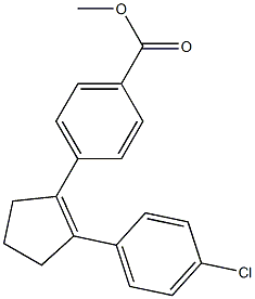 methyl 4-(2-(4-chlorophenyl)cyclopent-1-enyl)benzoate Struktur