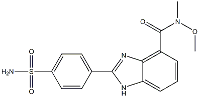 N-methoxy-N-methyl-2-(4-sulfamoylphenyl)-1H-benzo[d]imidazole-4-carboxamide Struktur