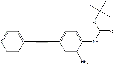 tert-butyl 2-amino-4-(phenylethynyl)phenylcarbamate Struktur