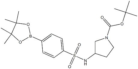 tert-butyl 3-(4-(4,4,5,5-tetramethyl-1,3,2-dioxaborolan-2-yl)phenylsulfonamido)pyrrolidine-1-carboxylate Struktur