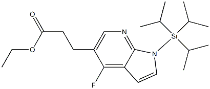 ethyl 3-{4-fluoro-1-[tris(propan-2-yl)silyl]-1H-pyrrolo[2,3-b]pyridin-5-yl}propanoate, 2173991-91-6, 結(jié)構(gòu)式