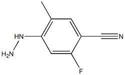 2-Fluoro-4-hydrazino-5-methyl-benzonitrile Struktur