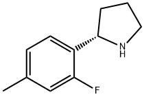 (2S)-2-(2-FLUORO-4-METHYLPHENYL)PYRROLIDINE Struktur