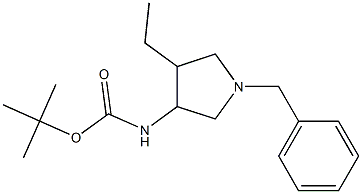 tert-butyl (1-benzyl-4-ethylpyrrolidin-3-yl)carbamate Struktur