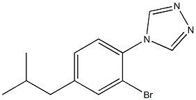 4-(2-bromo-4-isobutylphenyl)-4H-1,2,4-triazole Struktur