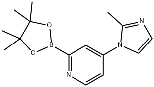 4-(2-methyl-1H-imidazol-1-yl)-2-(4,4,5,5-tetramethyl-1,3,2-dioxaborolan-2-yl)pyridine Struktur