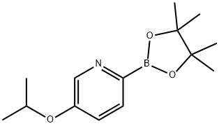 5-isopropoxy-2-(4,4,5,5-tetramethyl-1,3,2-dioxaborolan-2-yl)pyridine Struktur