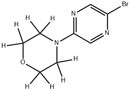 2-Bromo-5-(morpholino-d8)-pyrazine Struktur