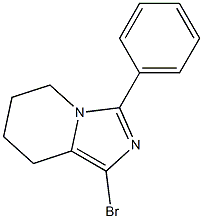 1-bromo-3-phenyl-5H,6H,7H,8H-imidazo[1,5-a]pyridine Struktur