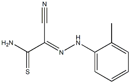 2-cyano-2-[(2-methylphenyl)hydrazono]ethanethioamide Struktur