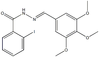 2-iodo-N'-(3,4,5-trimethoxybenzylidene)benzohydrazide Struktur