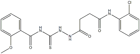 N-[(2-{4-[(2-chlorophenyl)amino]-4-oxobutanoyl}hydrazino)carbonothioyl]-2-methoxybenzamide Struktur