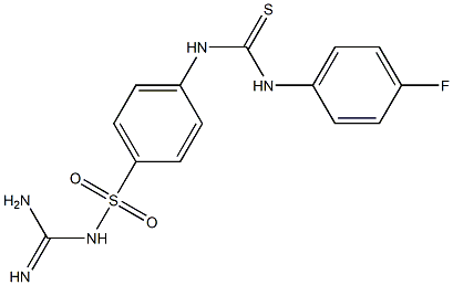 N-[amino(imino)methyl]-4-({[(4-fluorophenyl)amino]carbonothioyl}amino)benzenesulfonamide Struktur