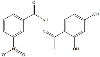 N'-[1-(2,4-dihydroxyphenyl)ethylidene]-3-nitrobenzohydrazide Struktur