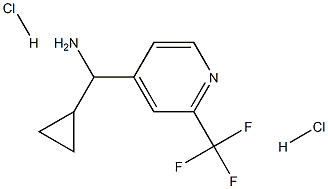 Cyclopropyl[2-(trifluoromethyl)pyridin-4-yl]methanamine dihydrochloride Struktur