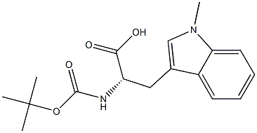 N-(tert-butoxycarbonyl)-1-methyl-L-tryptophan Struktur