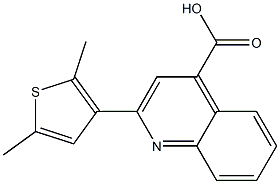 2-(2,5-dimethylthiophen-3-yl)quinoline-4-carboxylic acid Struktur