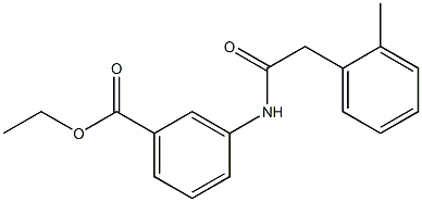 ethyl 3-(2-(o-tolyl)acetamido)benzoate Struktur