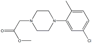 methyl 2-(4-(5-chloro-2-methylphenyl)piperazin-1-yl)acetate Struktur