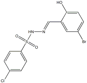 (E)-N'-(5-bromo-2-hydroxybenzylidene)-4-chlorobenzenesulfonohydrazide Struktur