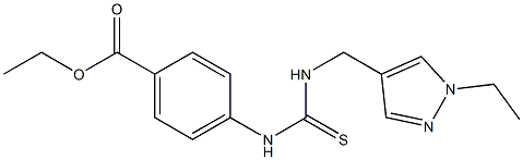 ethyl 4-(3-((1-ethyl-1H-pyrazol-4-yl)methyl)thioureido)benzoate Struktur