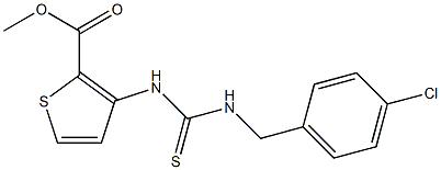 methyl 3-(3-(4-chlorobenzyl)thioureido)thiophene-2-carboxylate Struktur