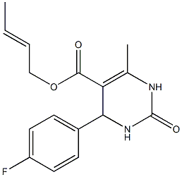 (E)-but-2-en-1-yl 4-(4-fluorophenyl)-6-methyl-2-oxo-1,2,3,4-tetrahydropyrimidine-5-carboxylate Struktur