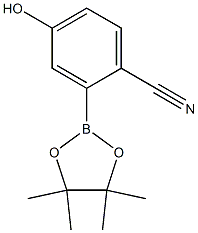 4-hydroxy-2-(4,4,5,5-tetramethyl-1,3,2-dioxaborolan-2-yl)benzonitrile Structure