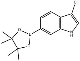 3-CHLORO-6-(4,4,5,5-TETRAMETHYL-[1,3,2]DIOXABOROLAN-2-YL)-1H-INDOLE, 2304635-36-5, 結(jié)構(gòu)式