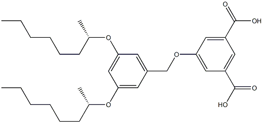 5-(3,5-bis((S)-octan-2-yloxy)benzyloxy)isophthalic acid Struktur