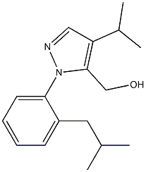 (1-(2-isobutylphenyl)-4-isopropyl-1H-pyrazol-5-yl)methanol Struktur