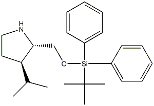 (2S,3R)-2-((tert-butyldiphenylsilyloxy)methyl)-3-isopropylpyrrolidine Struktur