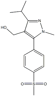 (3-isopropyl-1-methyl-5-(4-(methylsulfonyl)phenyl)-1H-pyrazol-4-yl)methanol Struktur