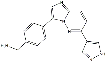 (4-(6-(1H-pyrazol-4-yl)imidazo[1,2-b]pyridazin-3-yl)phenyl)methanamine Struktur