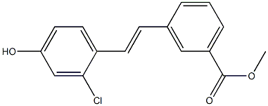 (E)-methyl 3-(2-chloro-4-hydroxystyryl)benzoate Struktur