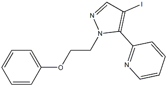 2-(4-iodo-1-(2-phenoxyethyl)-1H-pyrazol-5-yl)pyridine Struktur