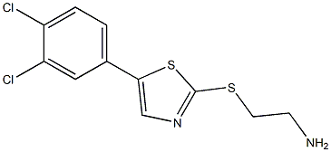 2-(5-(3,4-dichlorophenyl)thiazol-2-ylthio)ethanamine Struktur