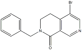 2-benzyl-5-bromo-3,4-dihydro-2,7-naphthyridin-1(2H)-one Struktur