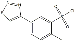 2-methyl-5-(1,2,3-thiadiazol-4-yl)benzene-1-sulfonyl chloride Struktur