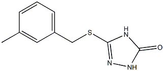 3-(3-methylbenzylthio)-1H-1,2,4-triazol-5(4H)-one Struktur